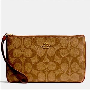 COACH Wristlet Signature Canvas New!